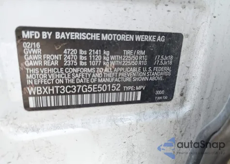 2016 BMW X1 xDrive28I from USA, damaged, VIN WBXHT3C37G5E50152
